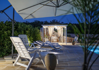 Détail du solarium le soir
